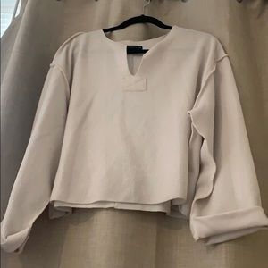Ivory ribbed sweater